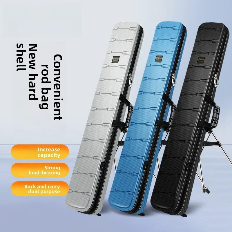

New Hard Shell Fishing Rod Case Portable Large Capacity Thickened Multi Purpose Durable Carry Handle Angling Gear Bag Tackle Bag