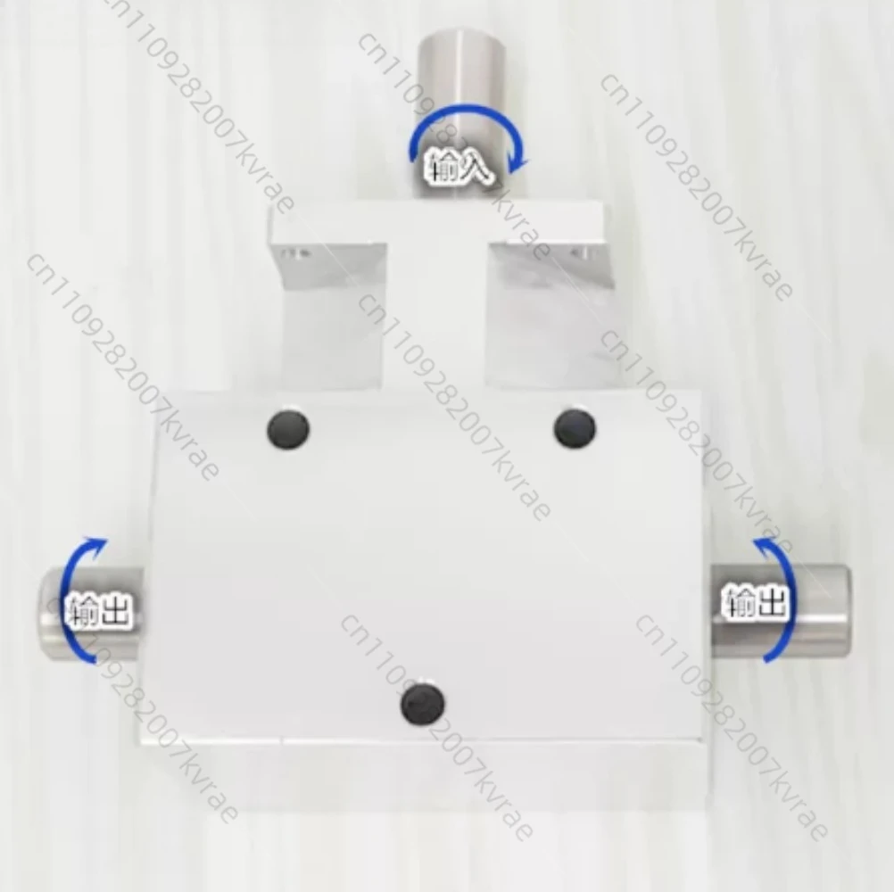 Angle Gear 1:1 Spiral Bevel Gear Shaft 12mm Co-Direction Double Output Shaft 90-Degree Differential Assembly Gearbox