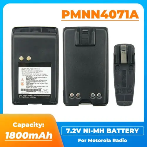 NEW 7.2V 1800mAh NI-MH Battery Pack PMNN4071A for Radio Walkie Talkie Motorola Mag One BPR40 A8 Two Way Radio