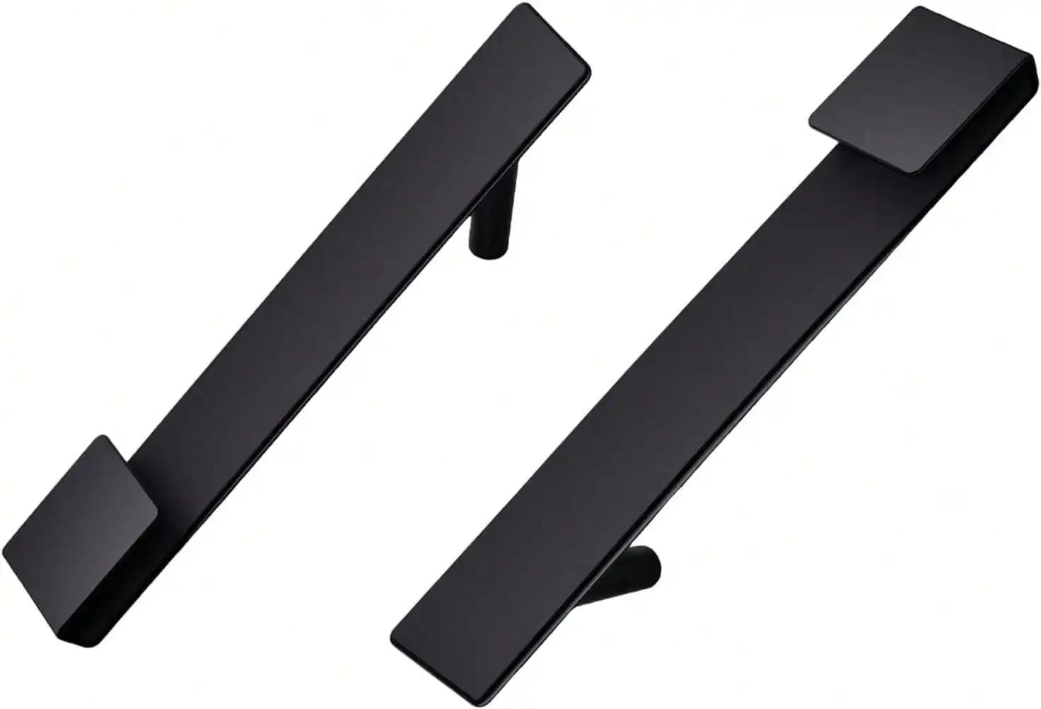 

7 Inch Stainless Steel Over Door Shower Hooks, No Drill Frameless Glass Door Towel Robe Accessory Hanging Hooks, Black 2 Pack