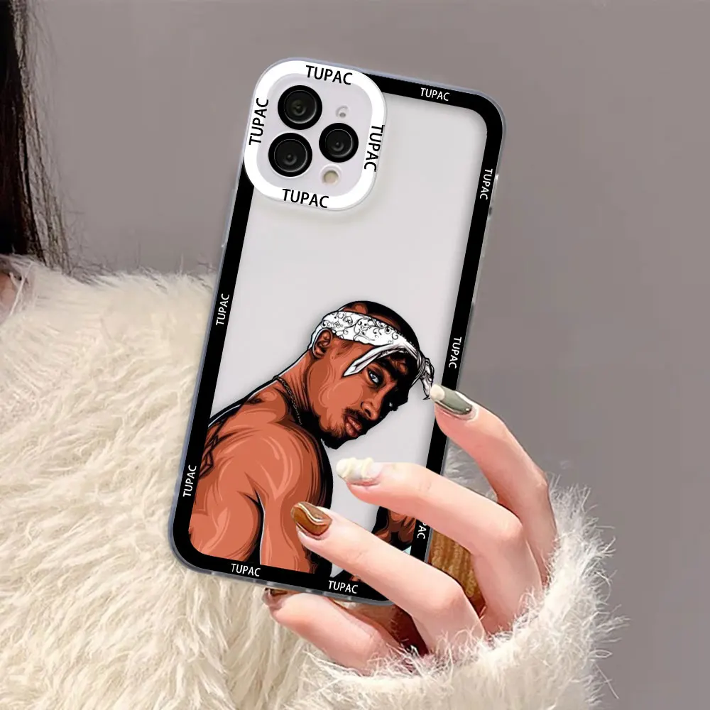 Rapper 2Pac Tupac Shakur Cover Clear Phone Case For OPPO RENO 15 15F 14 14F 13 13F 12 12F 11 11F 10 8 8T 7 7Z 6Z 5 5F DIY Case