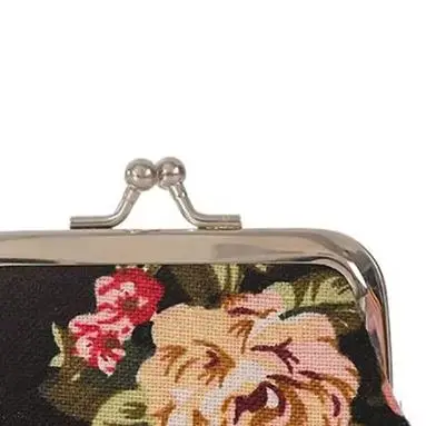 أنيقة الورود قماش البسيطة محفظة نسائية للعملات المعدنية سيدة المحفظة طفلة المرأة تغيير حقيبة عصرية صفر محافظ حجم صغير