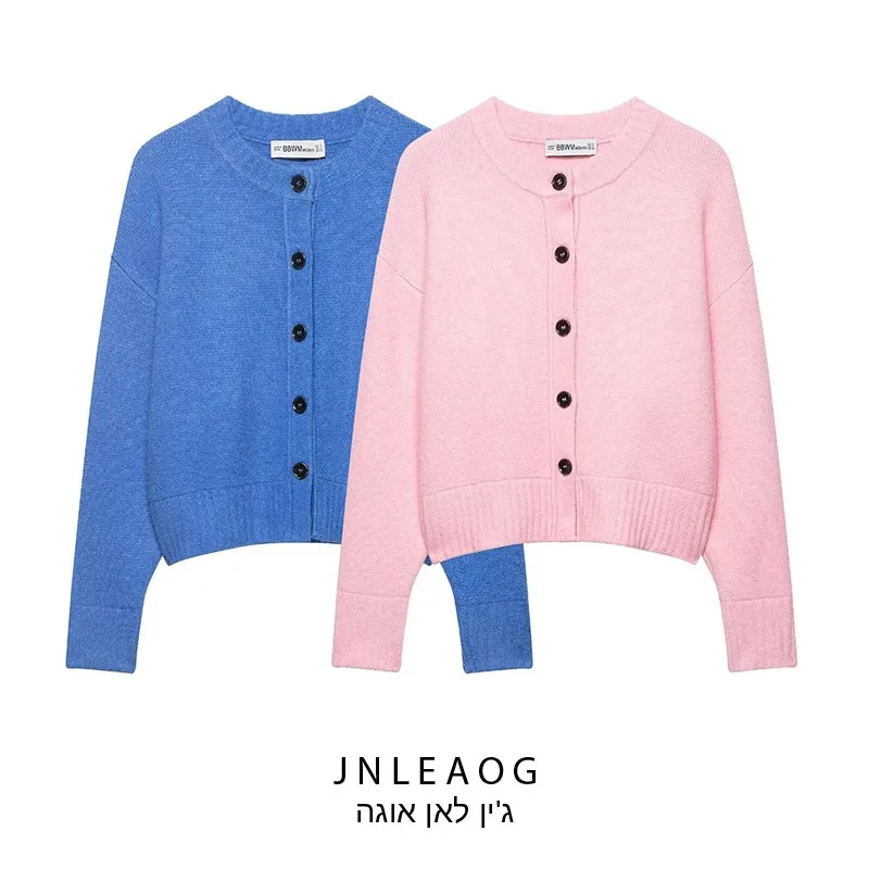

Soft Knitted Fashionable Versatile Women's Outerwear Autumn New Arrival JNLEAOG 100% Polyester Long Sleeve Regular Length
