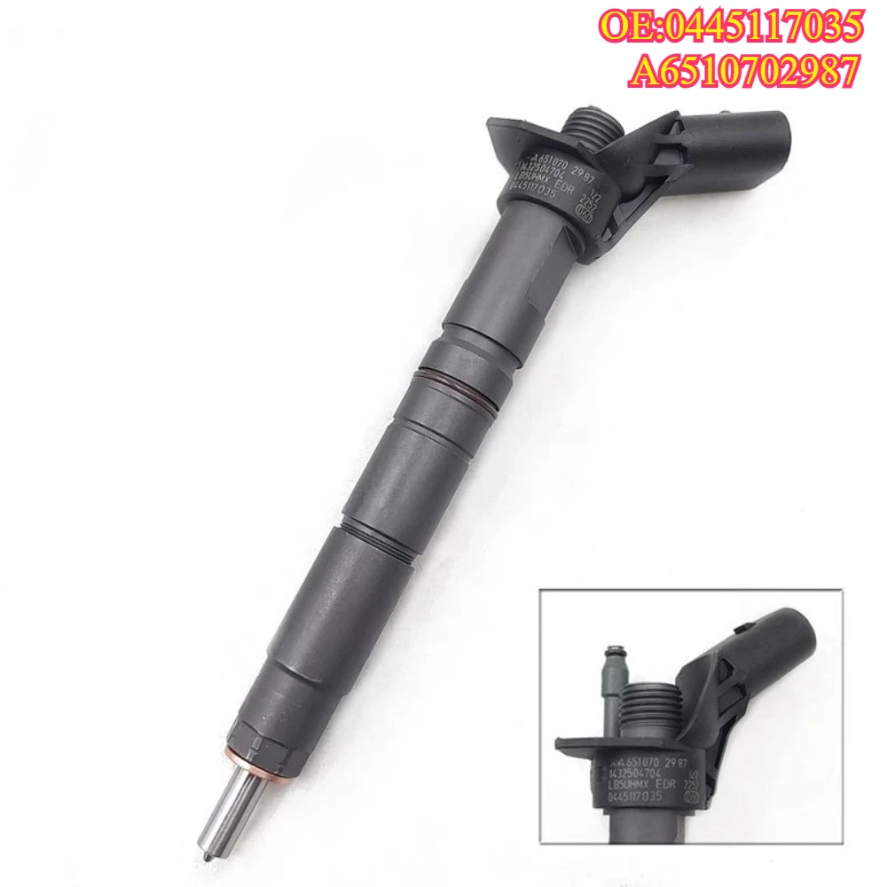 High quality New For 0445117035 A6510702987 Fuel Common Rail Injector for Mercedes Benz Sprint 2.1 Engine