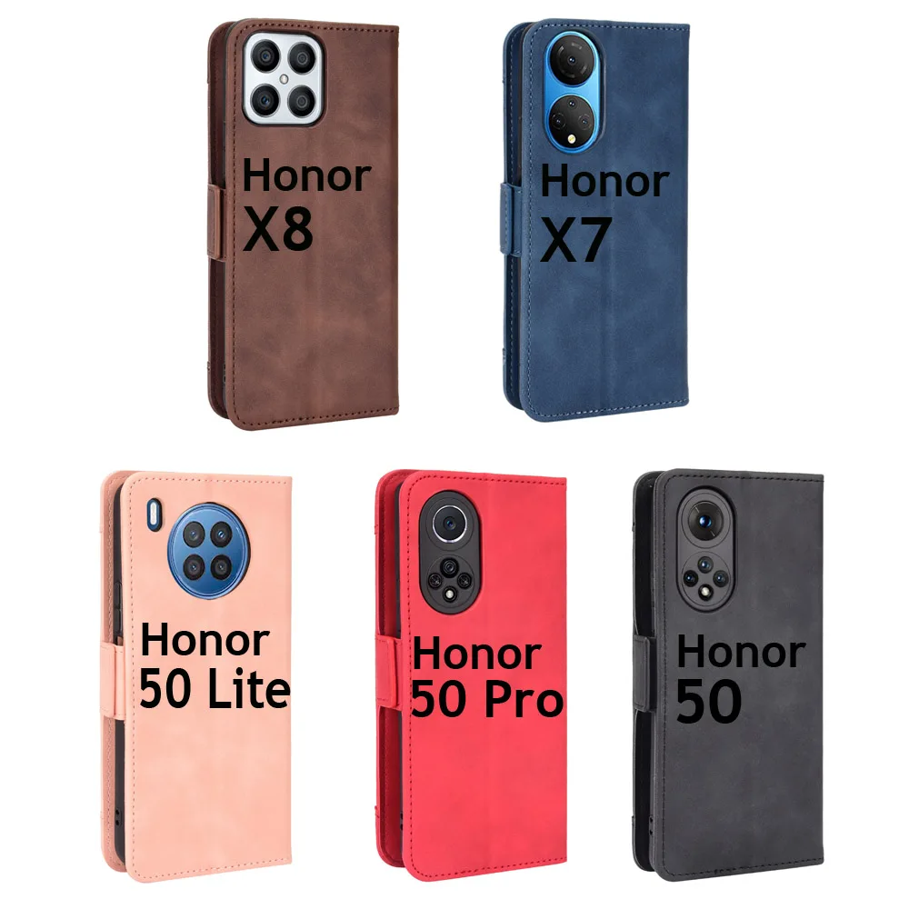 New Style Honor Magic 5 Lite 4 Pro 90 Lite Flip Case Wallet Removable Book Funda Phone Honor X7A X6A X50 X9A X8 X 50 X8a X6s Lea