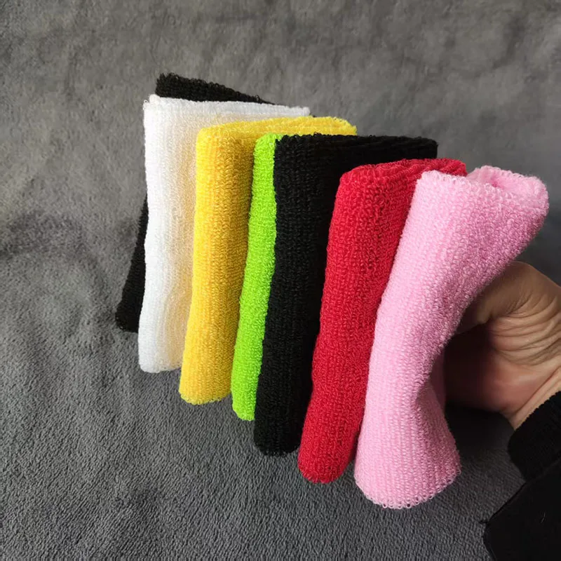 1/2/10 pcs Towel Sports Wristbands Tennis Sweat Bands Wrist Guard For Basketball Volleyball padel Fitness Sweatbands Wrist Wrap view 5