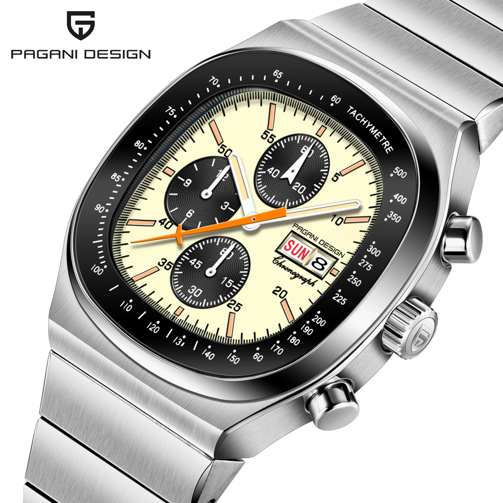 PAGANI DESIGN Men's Quartz Watch Business Miyota OS00 Movt Speed Tester Sapphire 10Bar Waterproof Chronograph Gift Wristwatch