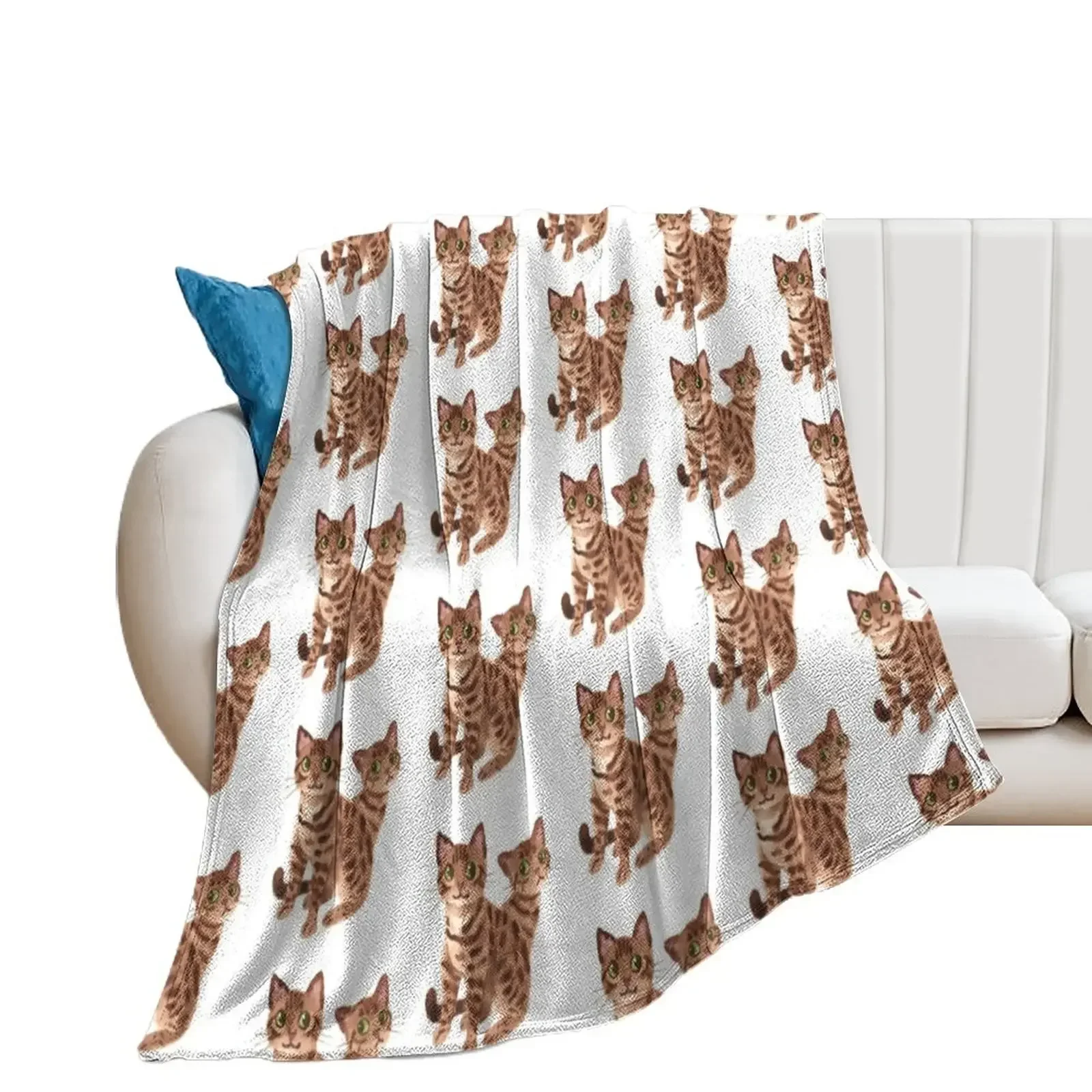 Bengal cats Throw Blanket sofa bed Retros Blankets