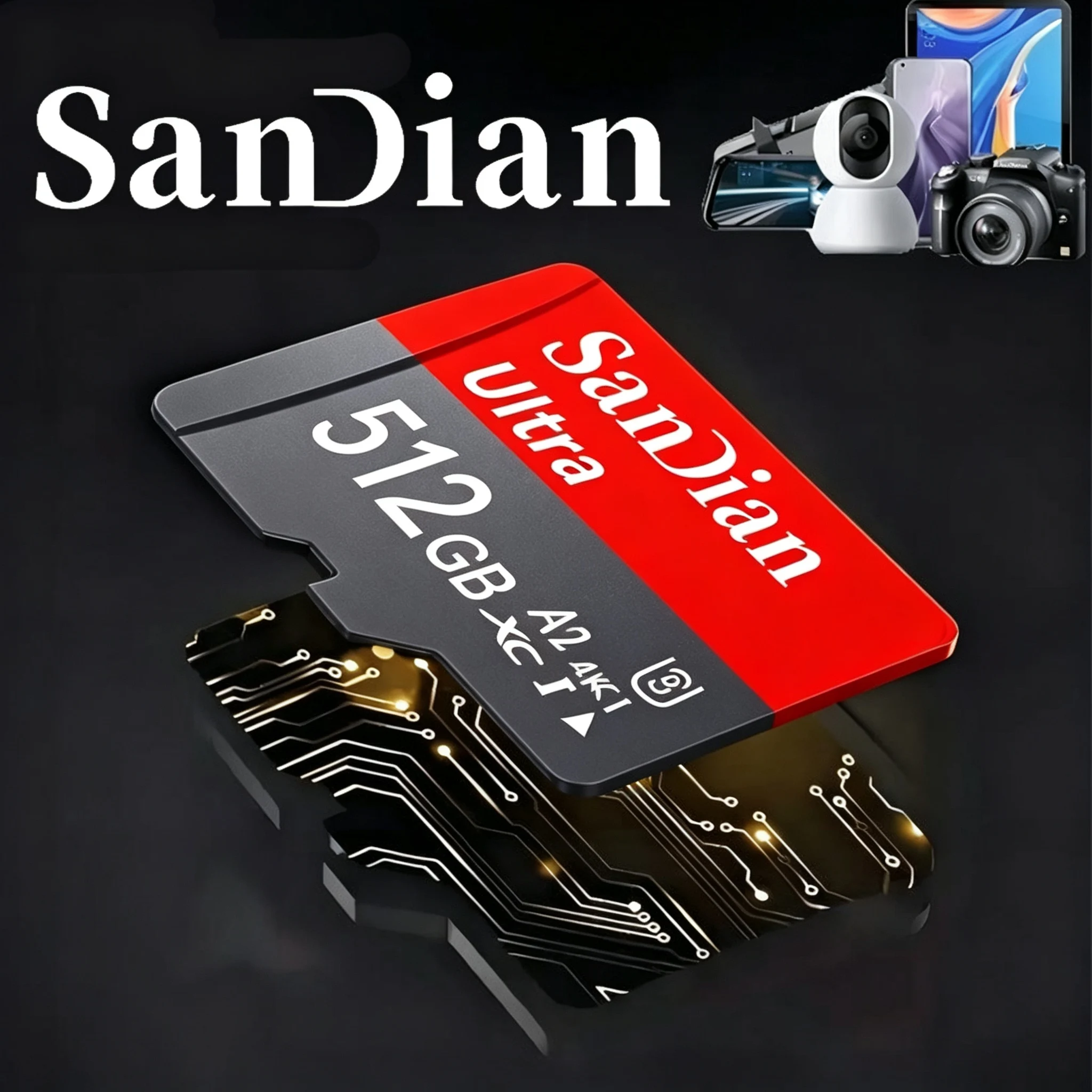 Super Fast Micro TF SD Card 64GB Memory Card 512GB SD Cards 128GB TF Cards V10 for GoPro/Surveillance/Smartphone/Car Camera