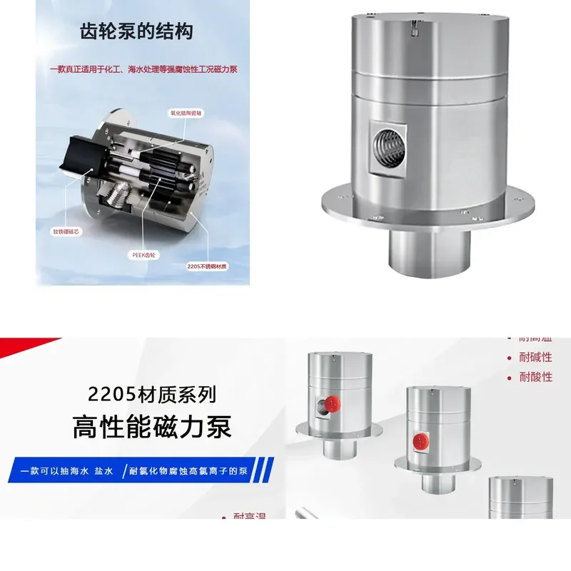 For Miniature Magnetic Gear Pump Head 2205 Material Special Mini Metering Filling Self Priming Pump Customization