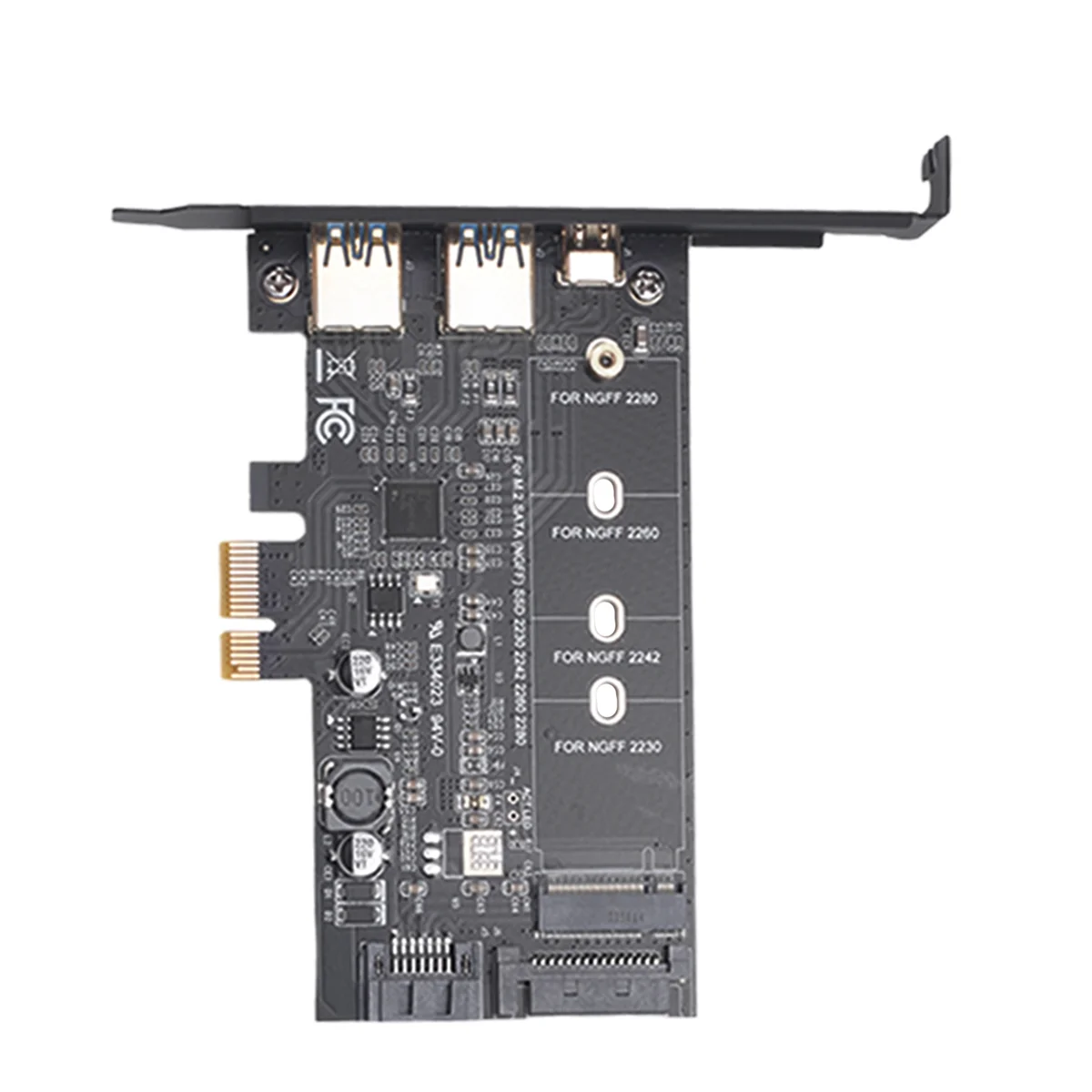 PCI-E to USB 3.0 PCI Express Card Incl.1 USB C and 2 USB A Ports, M.2 NVME to PCIe 3.0 Adapter Card with Bracket