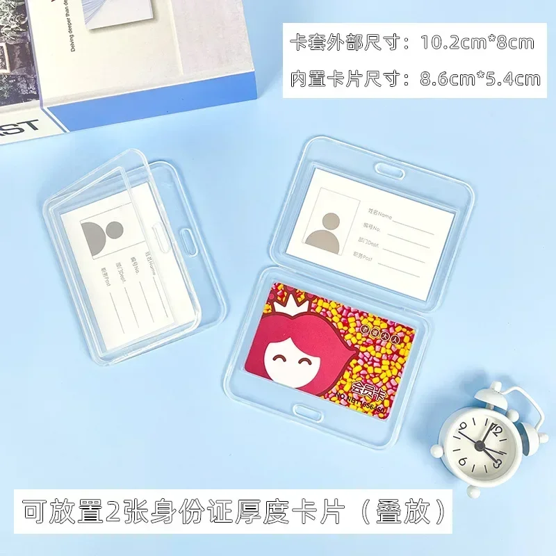 Doctors Nurses Transparent Chest Tags Work ID Card Sets Retractable Badge Reels Lanyard Porta Credencial Retractable Keychain