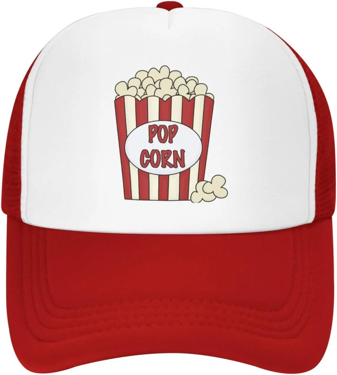 Popcorn Clipart Trucker Hat Vintage Style Mesh Baseball Snapback Cap for Adults Casual Outdoor
