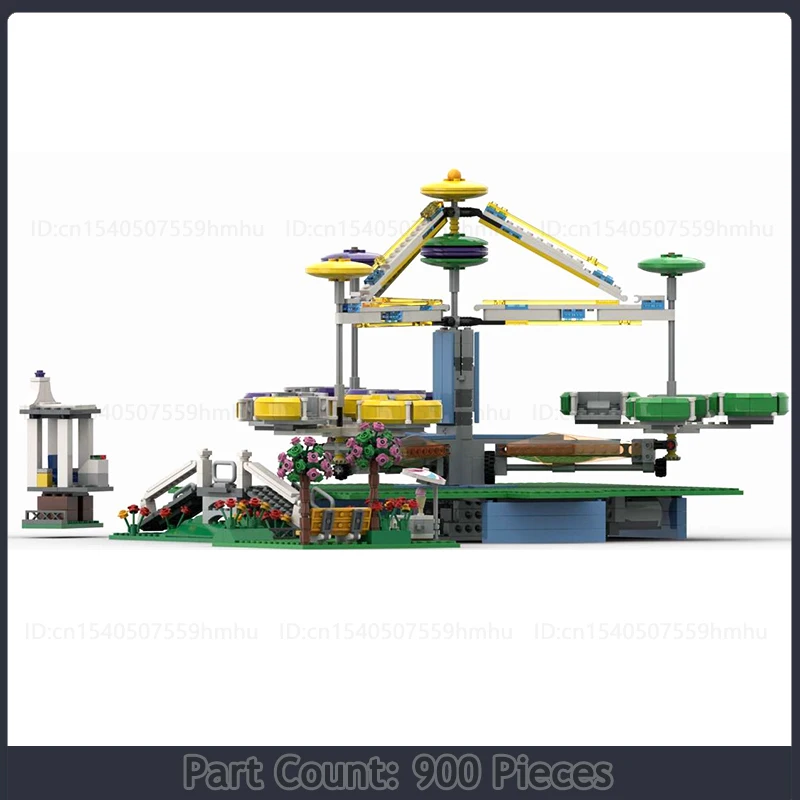 GBC Module Fairground Mixer Ferris Wheel MOC Model Building Blocks Motor Machine Technology Assembly Bricks Collection Toys Gift