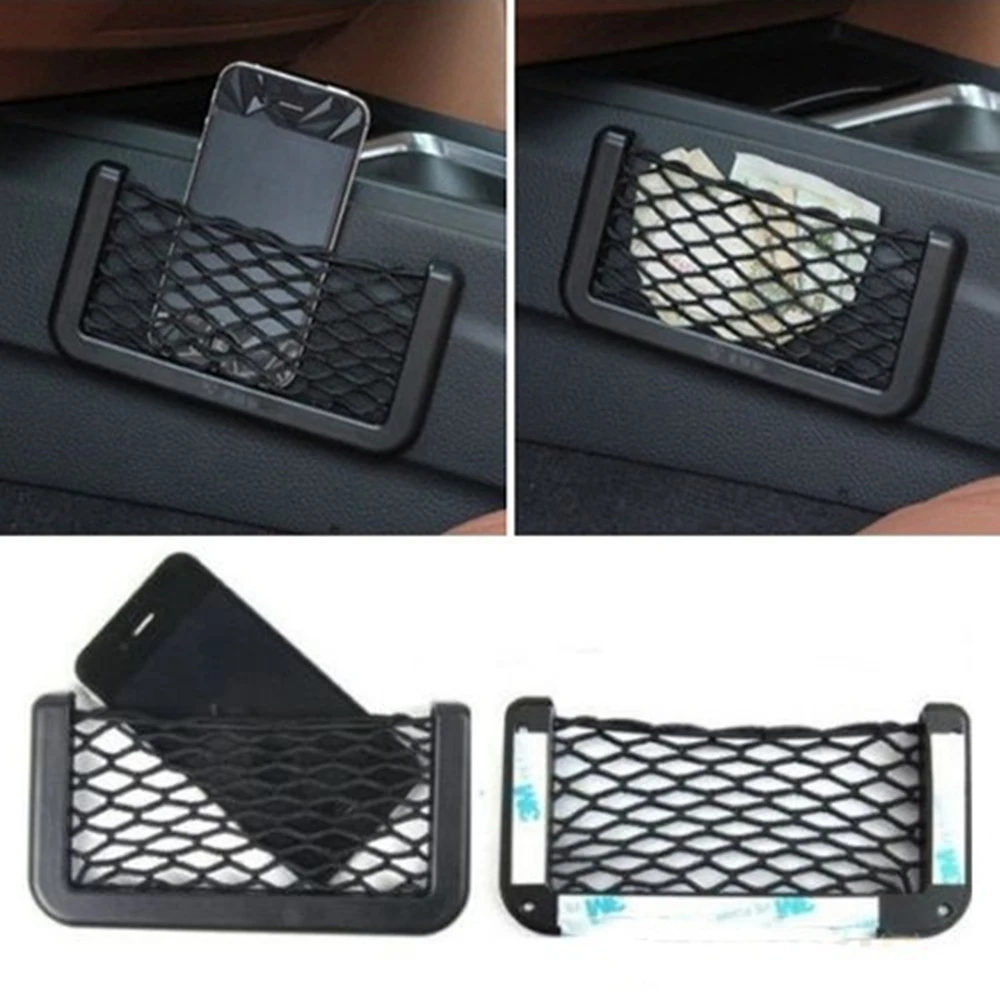 Car Net Bag Phone Holder Storage Pocket for Volkswagen VW Tiguan Passat Golf Alltrack Atlas 2018 2019