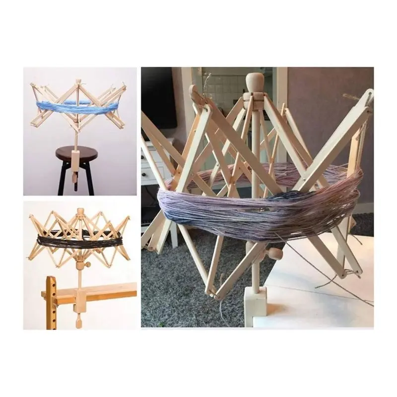 A69efor Winding Yarn Accessories, Wooden Yarn Umbrella Swift Yarn Swift, Cool Gift For Crocheters And Knitters Lover