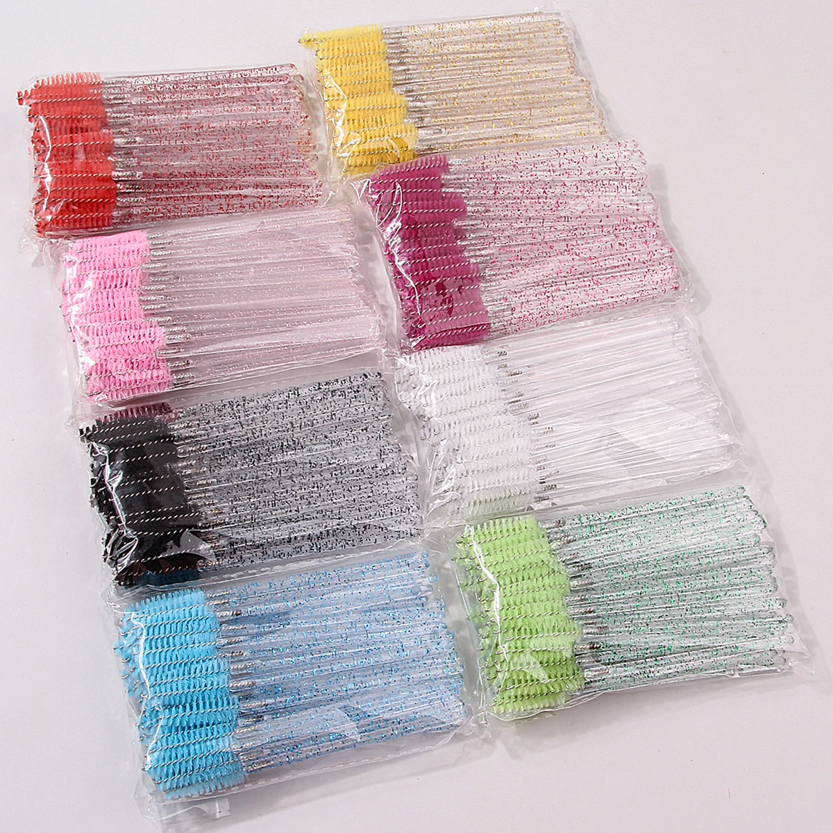 Escova portátil Eyelash Cleaner, escova de maquiagem, livre Bending Mascara Brush, escova de sobrancelha, venda quente, 50 Pcs, 20Pcs, 10Pcs