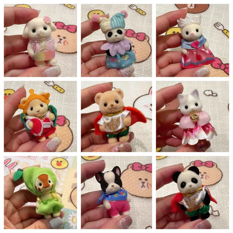 

Original Sylvanian Families Grove Family Doll House Lop Baby Panda Joker Baby Xams Doll Flocking Doll Decoration Ornament Toys
