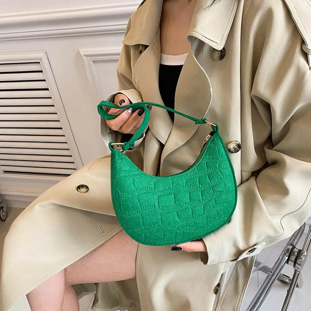 2024 New Alligator Pattern Shoulder Bags For Women Small Handle Underarm Bag Clutch Crescent Saddle Bag Handbag Dumplings Bag