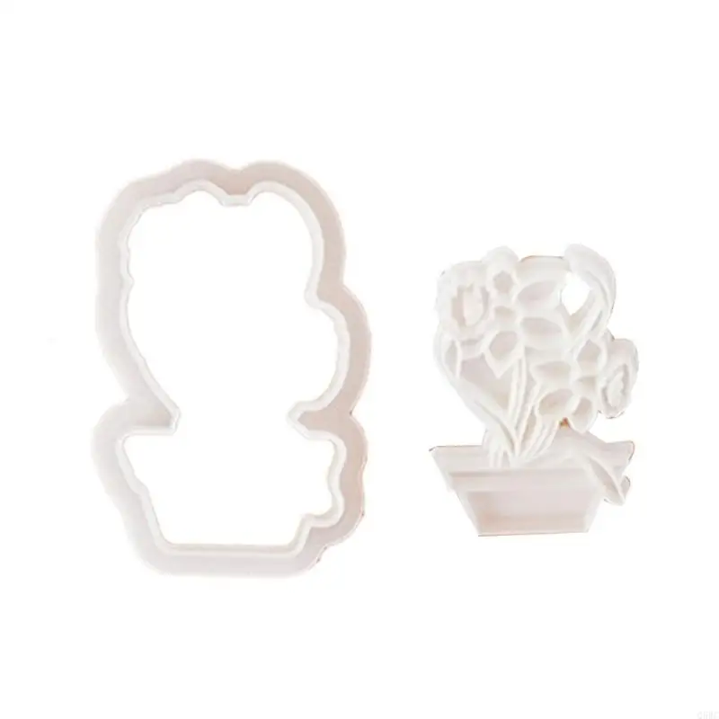 Plastic Cookie Embosser Mold Mothers' Day Cake Stencil Fondant Stamp Mold Q5WC