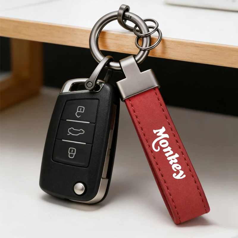 For Honda Monkey 125 Z125 Z 125 Z120 Monkey125 Fashion Suede KeyChain Horseshoe Buckle Key Ring Car Key Rings