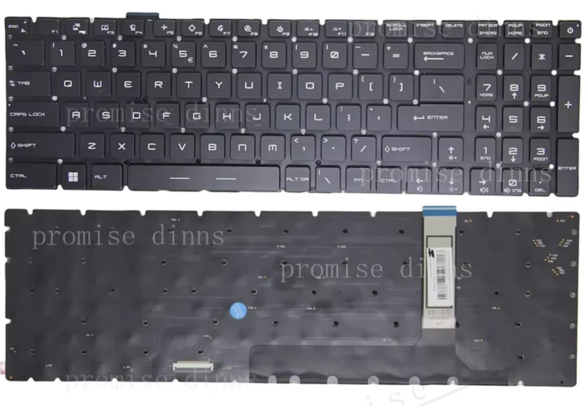M  New for MSI Raider 17 Alpha 17 C7V/C7VG/C7VF MS-17KK Per-key RGB Backlit US