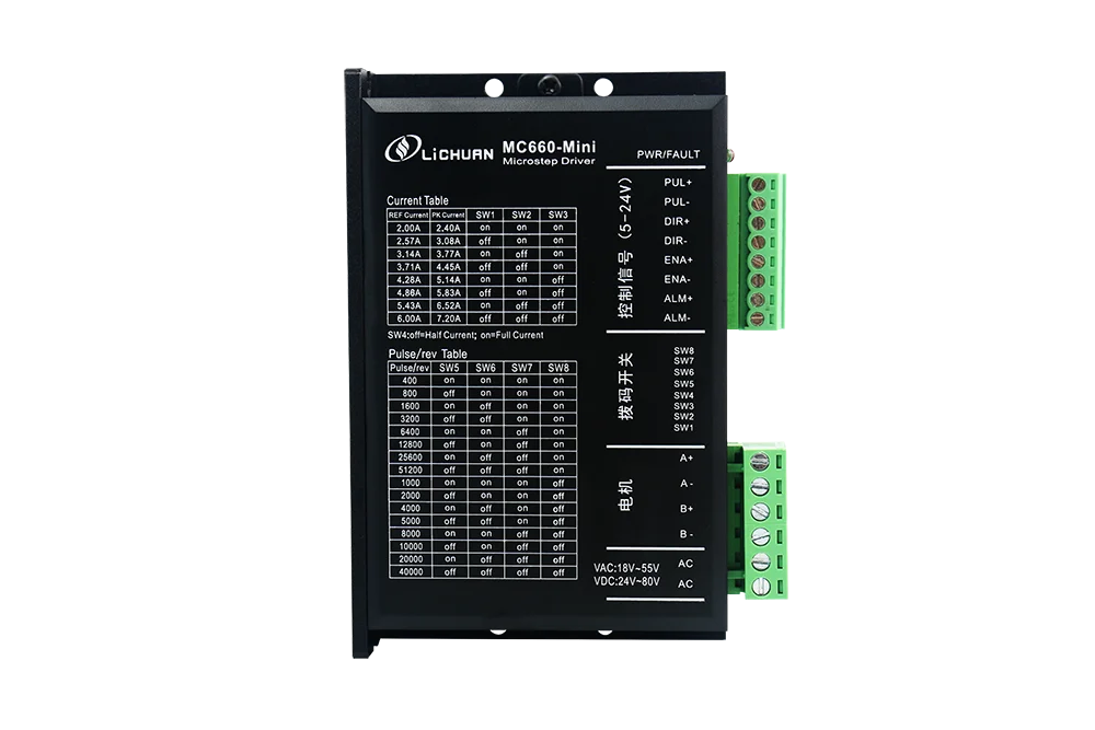 Mini Stepper Driver MC660-MINI 2 Phase Mini Stepper Digital Driver Match for Nema23 Nema24 2 Phase Stepper Motor