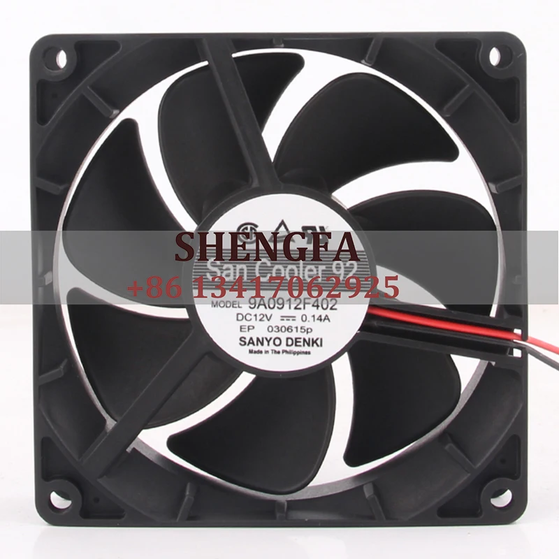 

SANYO San Cooler 92 чехол Fan 9A0912F402 92x92x25mm 9225 9CM 12V 0.14A 2-проводной инверторный охлаждающий вентилятор