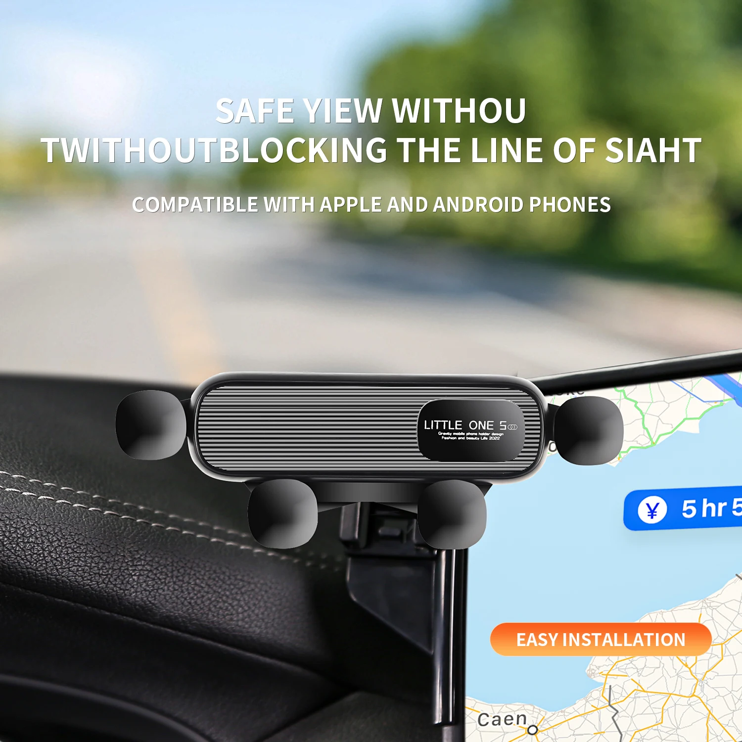 Suitable For Toyota Land Cruiser LC300 GXR Easy Installation No-Drill Screen Navigation Bracket Car Gravity Phone Holder