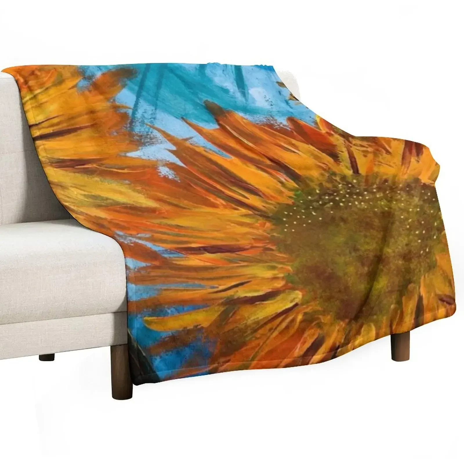 

Julies sunflowers Throw Blanket Fashion Sofas Summer Beddings Luxury St Decorative Beds Blankets