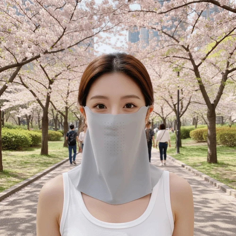 Thin Cabin-style Face Shield Breathable UV-proof Material Neck-protecting Sunshade Neck Protection Can Drink Water Cycling Mask