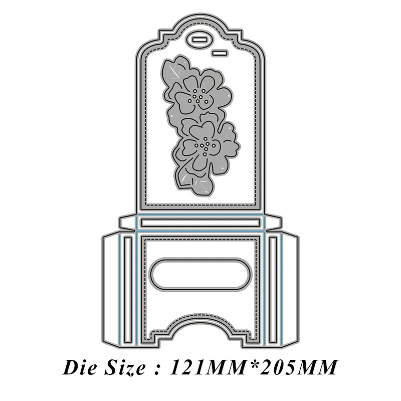 2023 New Flowers Gift Box Metal Cutting Dies for Scrapbooking Handmade Tools Mold Cut Stencil DIY Card Make Mould Model Craft