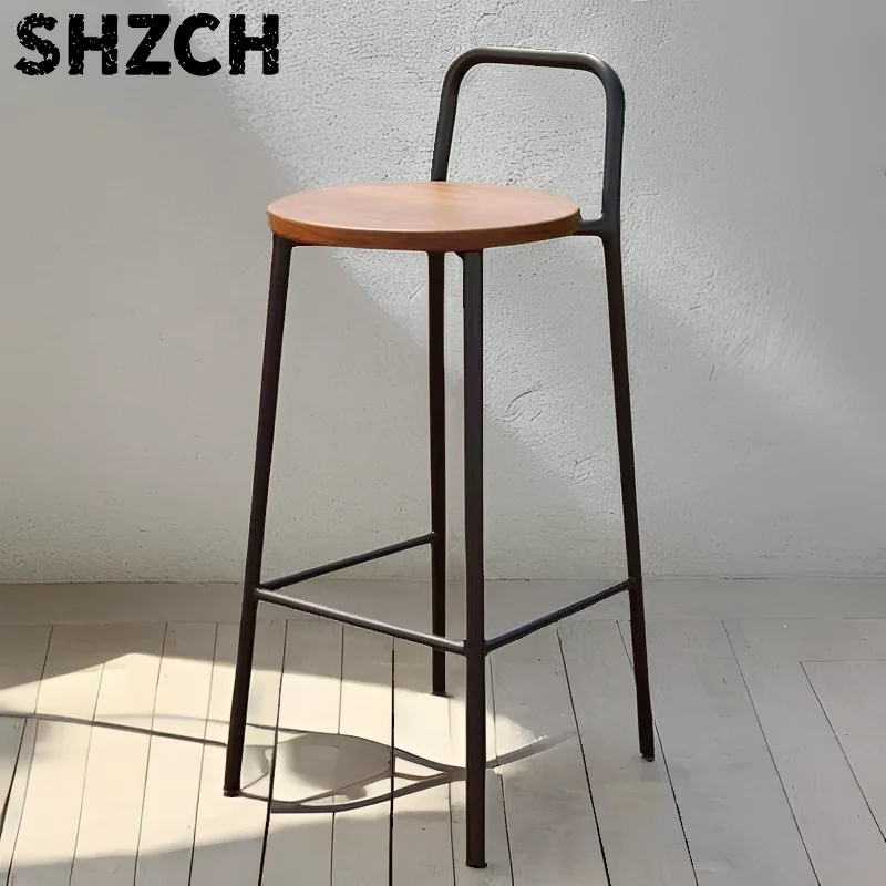 ‌scandinavian-bar-chair-high-back-colorful-counter-stool-outdoor-patio-seat-for-home-cafe-ergonomic-design-metal-bar-stool