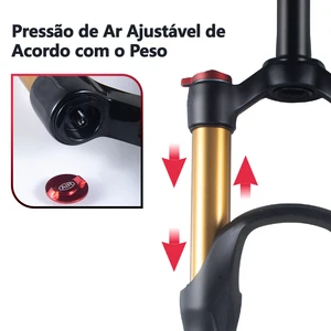 شوكة دراجة تعليق BOLANY مع تخميد قابل للتعديل لتعليق هوائي أمامي MTB 26 / 27.5 / 29 بوصة 120 مم سفر 9x100mm شوكة تعليق سريع التحرير 29er ملحقات دراجات 8 تعليق أعلى مبيعات 29 هواء - No3