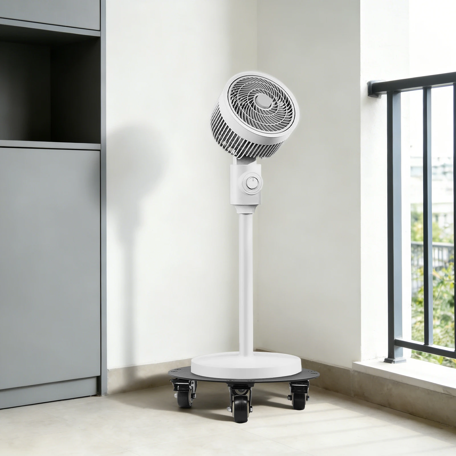 12in Plant Caddy with Wheels Round Plant Stand High Load Capacity Round Furniture Cart for Homes Gardens Courtyards