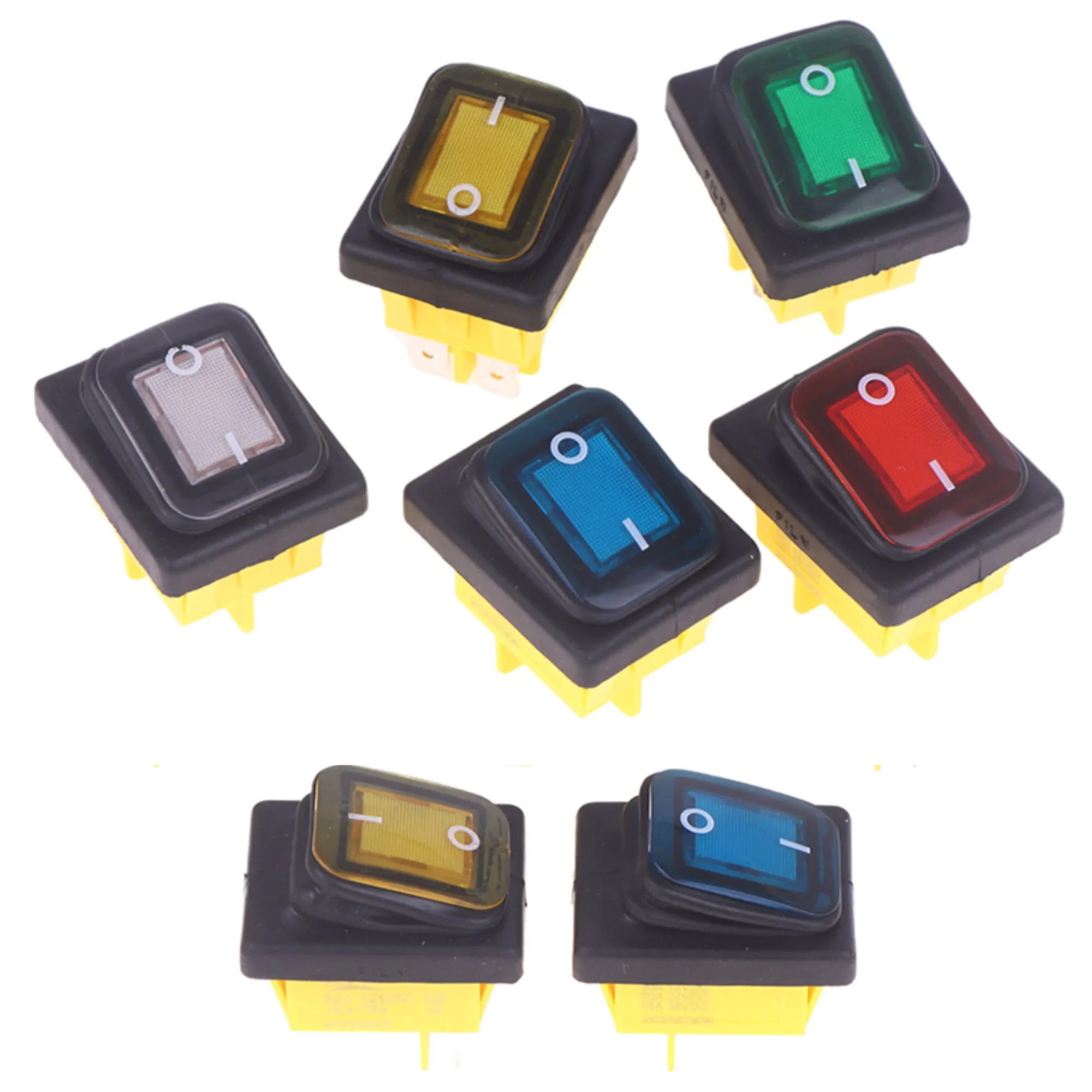 

12 В/220 В 30 А ВКЛ-ВЫКЛ Сверхмощный 4-контактный DPST IP65 Герметичный водонепроницаемый T85 Автоматический лодочный морской тумблер с светодиодом Красный Зеленый Красный