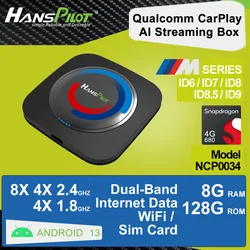 NCP0026 HansPilot CarPlay Ai TV Box For BMW Android 10 Wireless CarPlay Android Auto 4G LTE WiFi Streaming Box