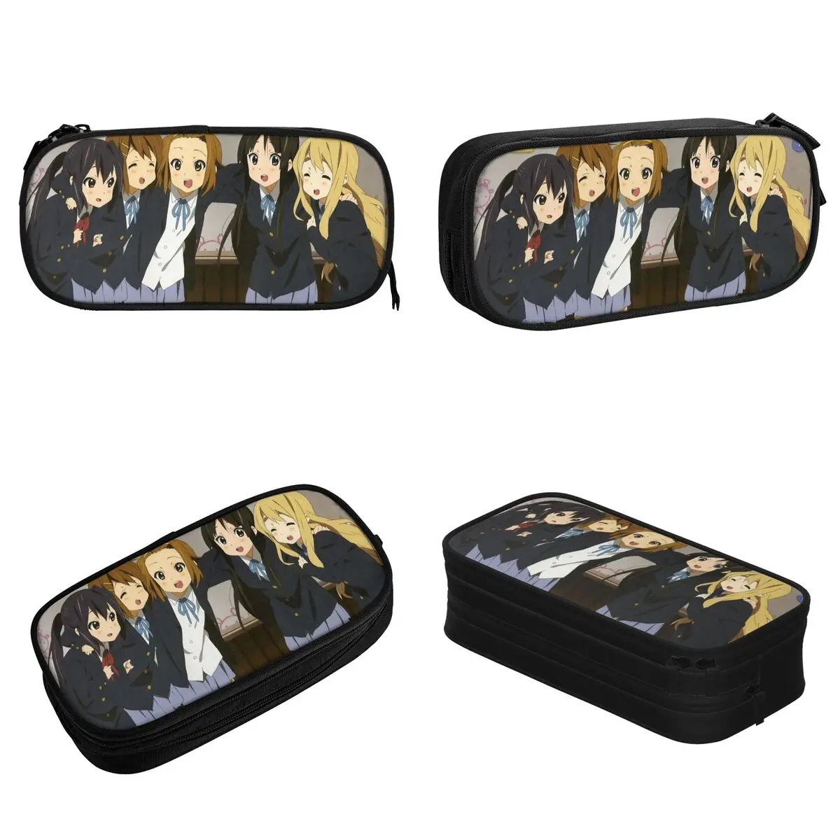 ك أون! اليابانية أنيمي مقلمة أكياس القلم طالب تخزين كبير الطلاب مدرسة هدية pencelcases