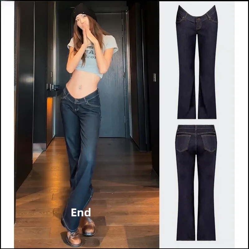 

Low Waist Blue Jeans Women's Slim Fit Handpicked Store Lioness Comfortable Stretchy Standard Size Long Pants Fashionable