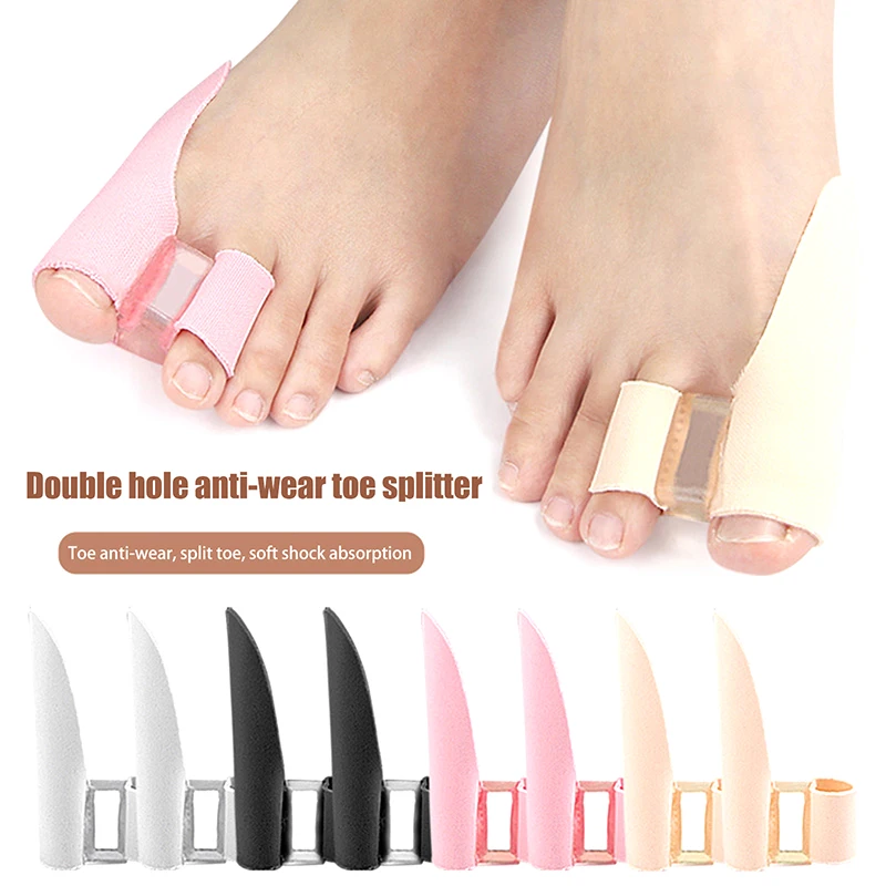 

1Pcs Big Foot Overlapping Toe Splitter Foot Care Tool Hallux Valgus Corrector Two-Holes Silicone Toe Separators Orthopedic