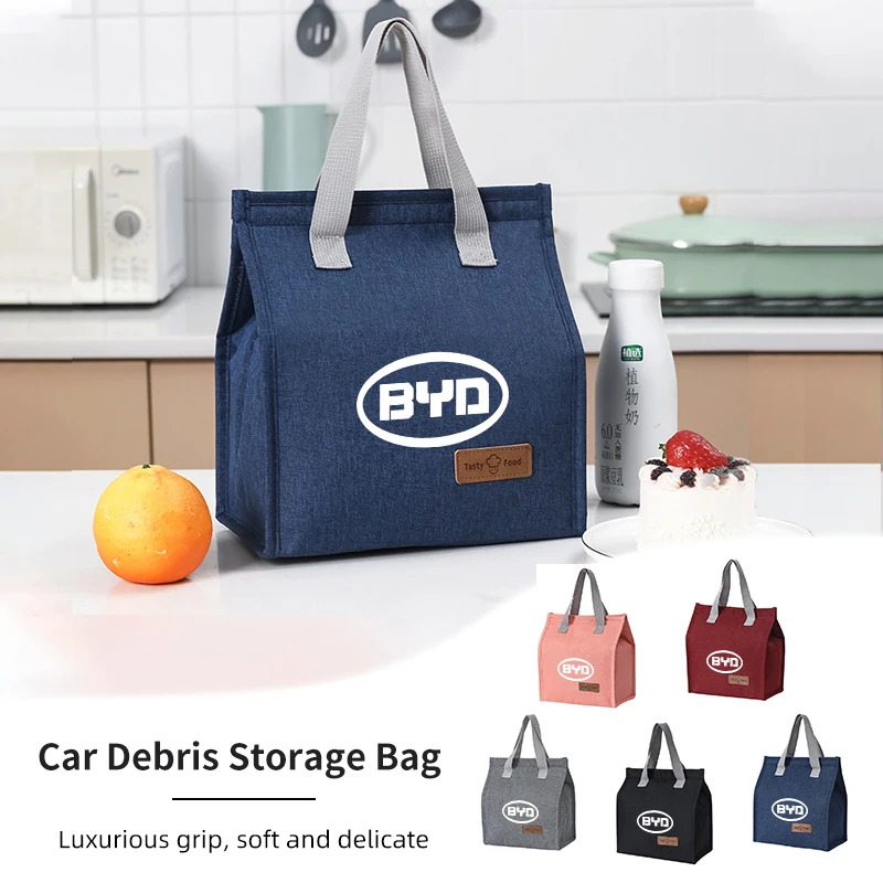 

Student Insulated Lunch Bag Picnic Drink Lunchbox Outdoor Office Food Bag For BYD M6 G3 G5 T3 13 F3 F0 S6 S7 E5 E6 Qing Yuan Max