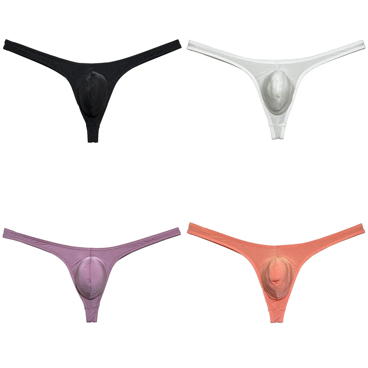 

Mens Ultrathin Jockstrap Thongs Stretch Fit G-string Soft Half Hip Bikini Briefs Breathable Beachwear Shiny Low-rise Underwear