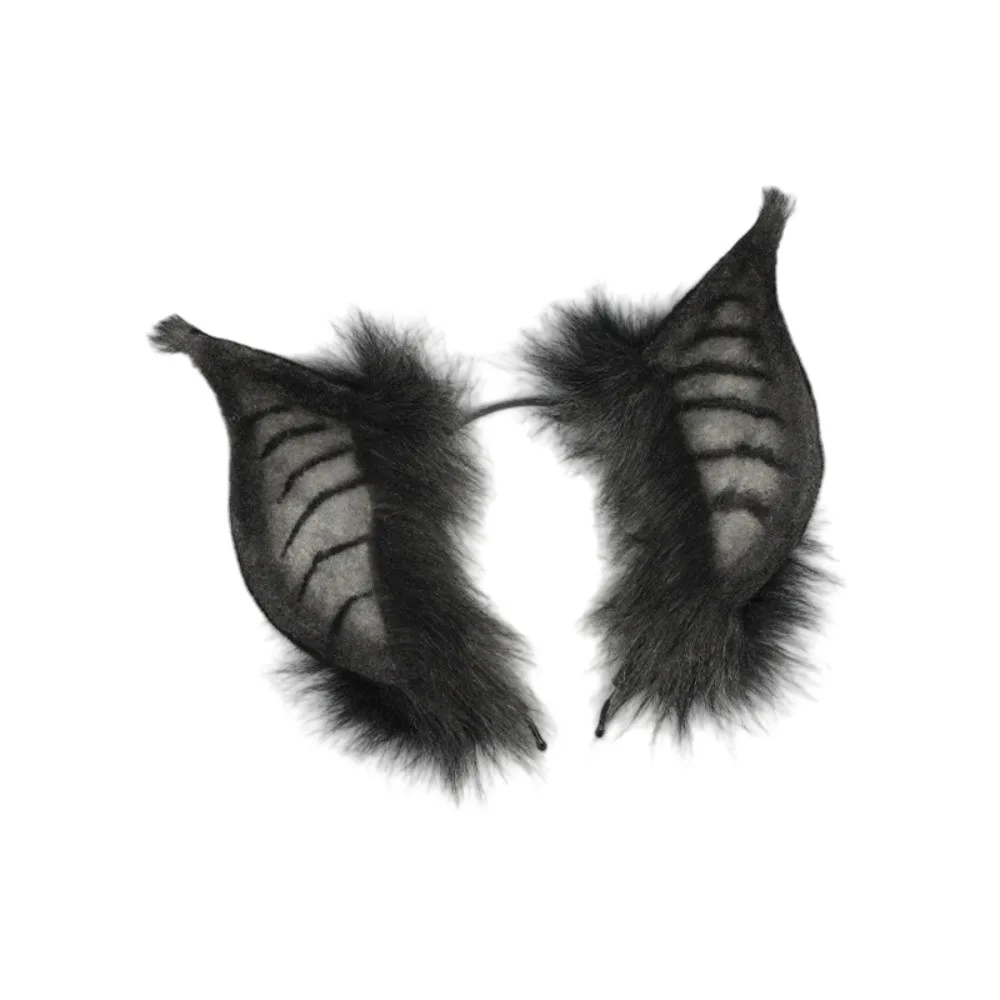 Kostium Halloweenowy Cosplay z elastycznymi skrzydłami nietoperza, przezroczystym paskiem i uszami 3D w kształcie nietoperza, idealny na Dzień Wszystkich Świętych (DIY).