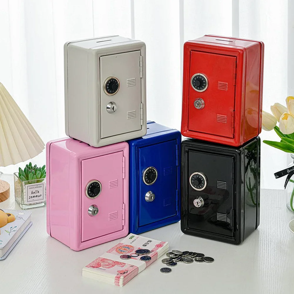 Mini Bank Money Box Retro Atm Rotating Password Cash Coins Saving Box Bank Safe Box Automatic Deposit Banknote Christmas Gift