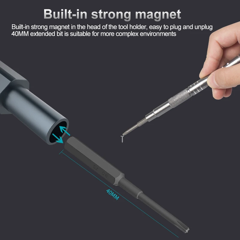Juego de destornilladores S2 30 en 1, Kit de herramientas manuales de reparación de ordenador portátil y Smartphone, Torx magnético, Phillips, hexagonal, brocas