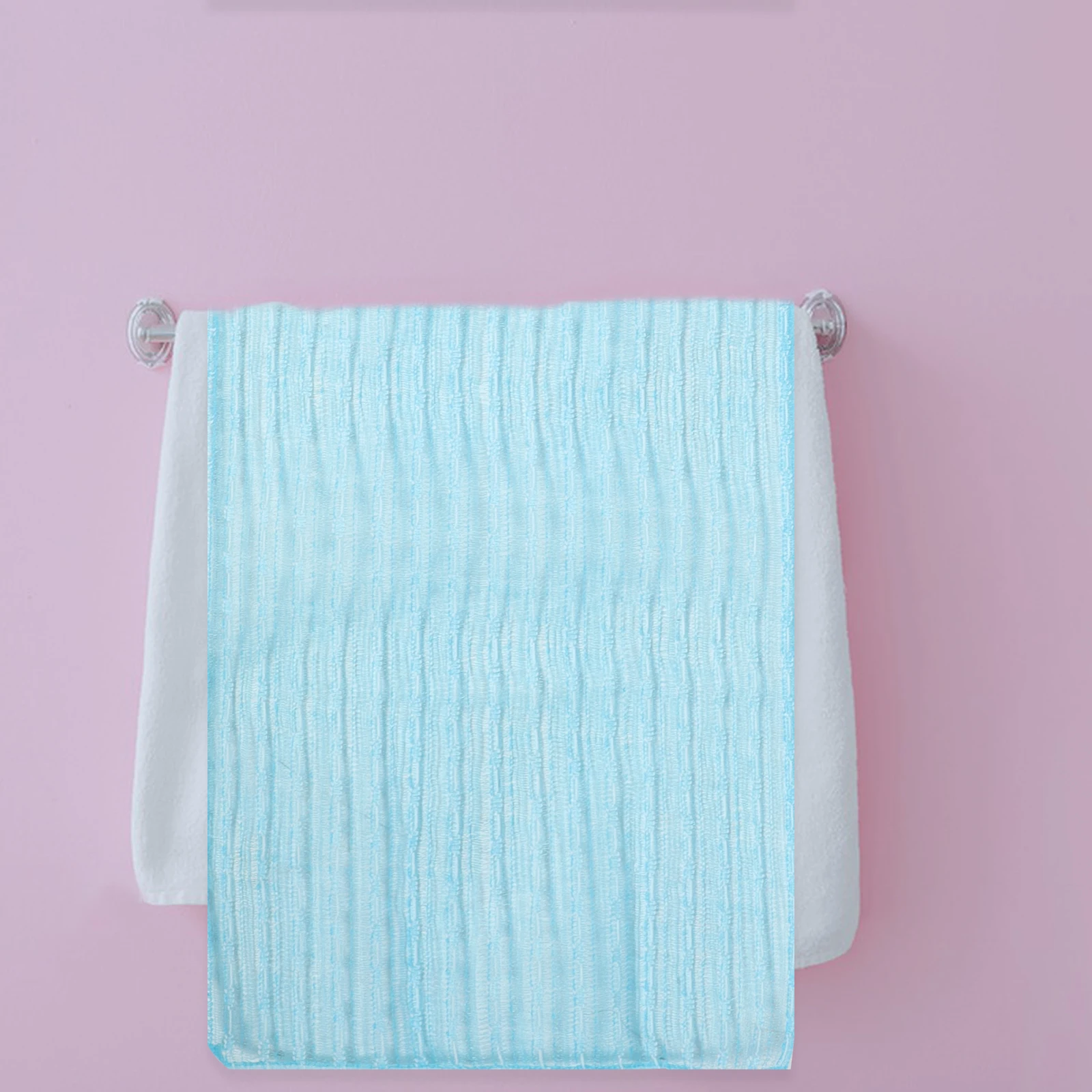 

Soft Exfoliating Body Scrubber Bath Towel Shower Japanese Back Washcloth Korean Sky Blue Cleaner Long Strip Cloth
