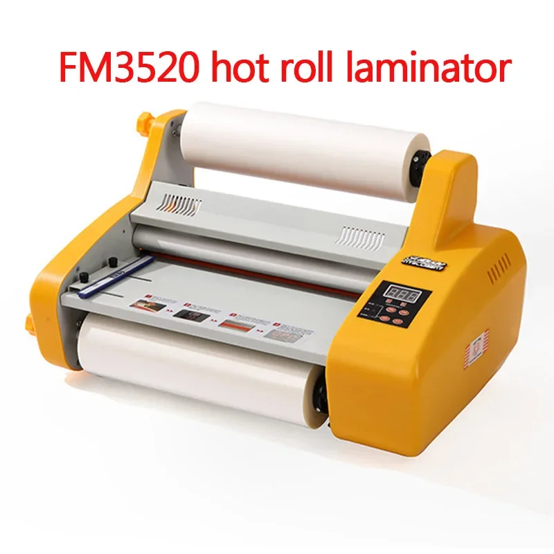 New Small Cold&Hot Laminating Machine FM3520 A3 Photo Film Laminator Cold Plastic Electric Sealing Machine Laminator