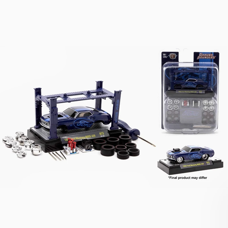 M2 Machines 1: 64 Scale 1969 Mustang Boss 429 Alloy Car Model Static Collection Decorated Holiday Gifts Toys