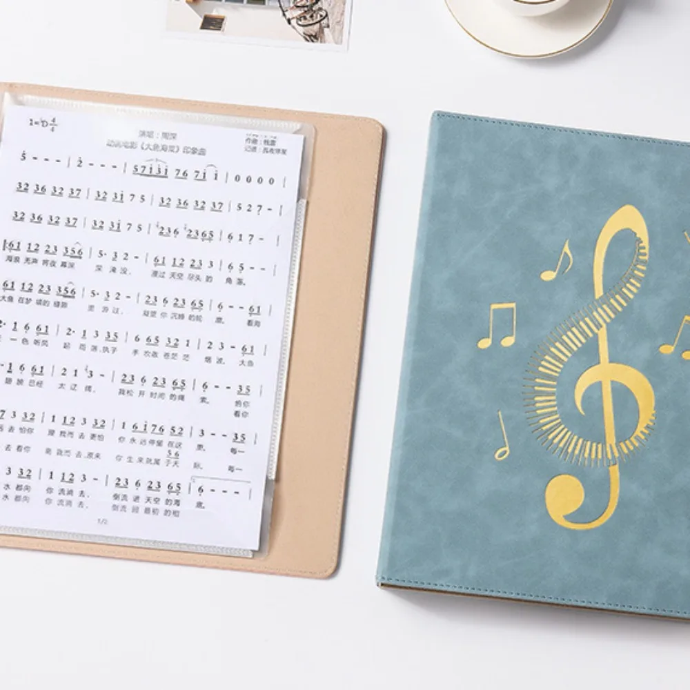 Flexible Loose Leaf Music Score Folder Detachable 20 Pages Piano Music Sheet File Folder Writable Fits Letter Size