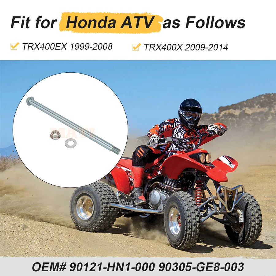 M MATI Swing Arm Pivot Bolt Nut Kit for Honda TRX400EX TRX400X 1999-2014 90121-HN1-000 90305-GE8-003